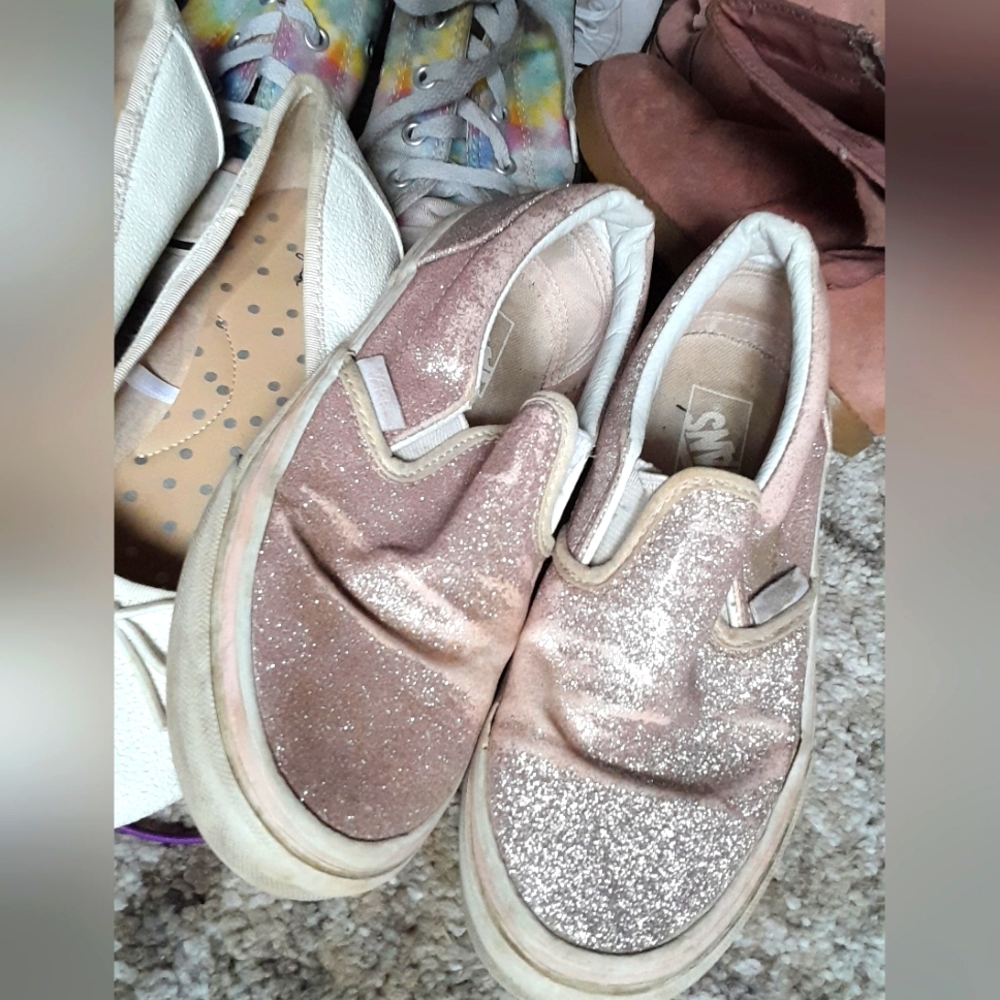 Pink glitter vans
